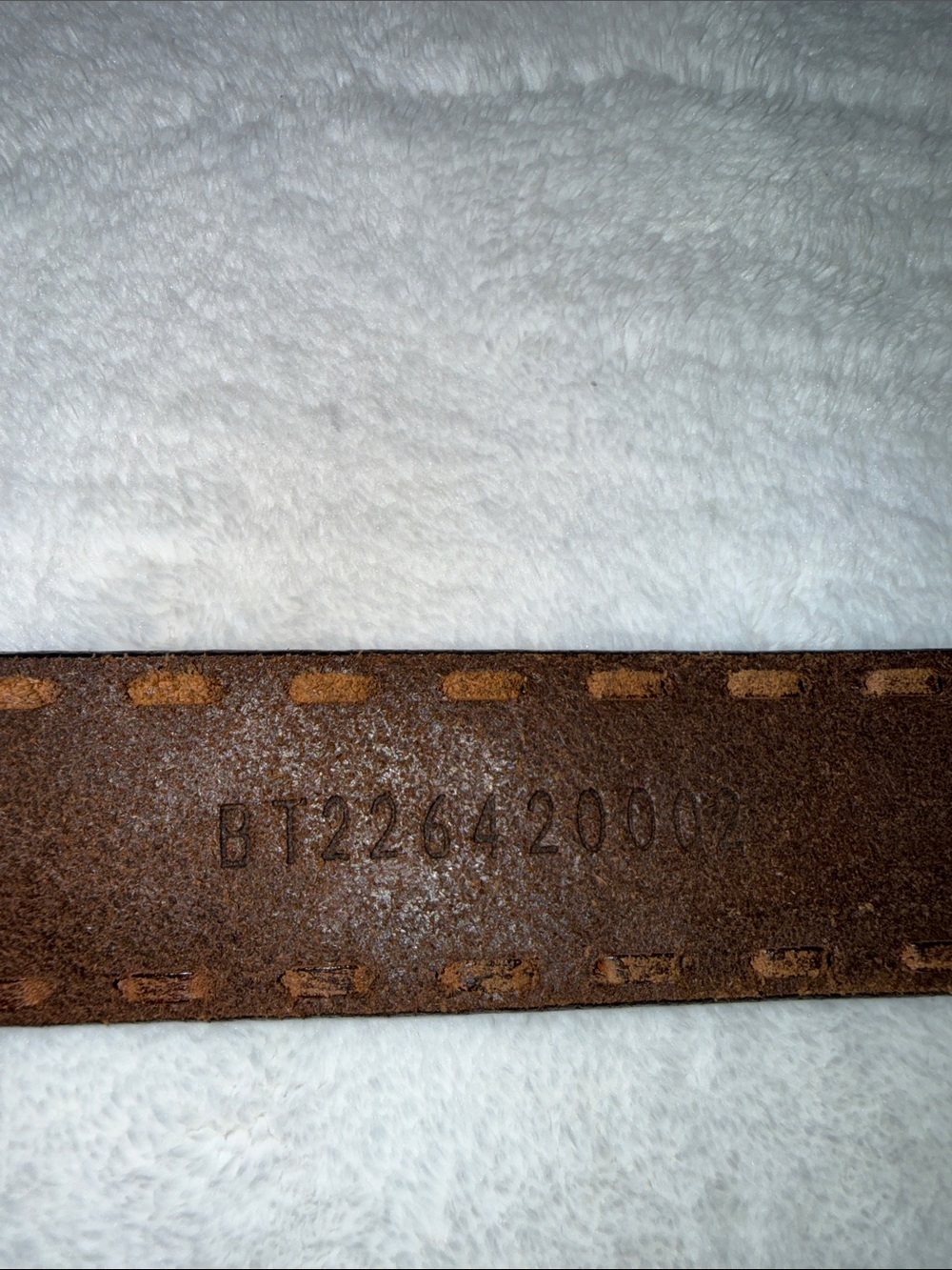 Fossil Accessory Collections boho floral whipstitch leather belt vintage 2000 - Picture 6 of 7